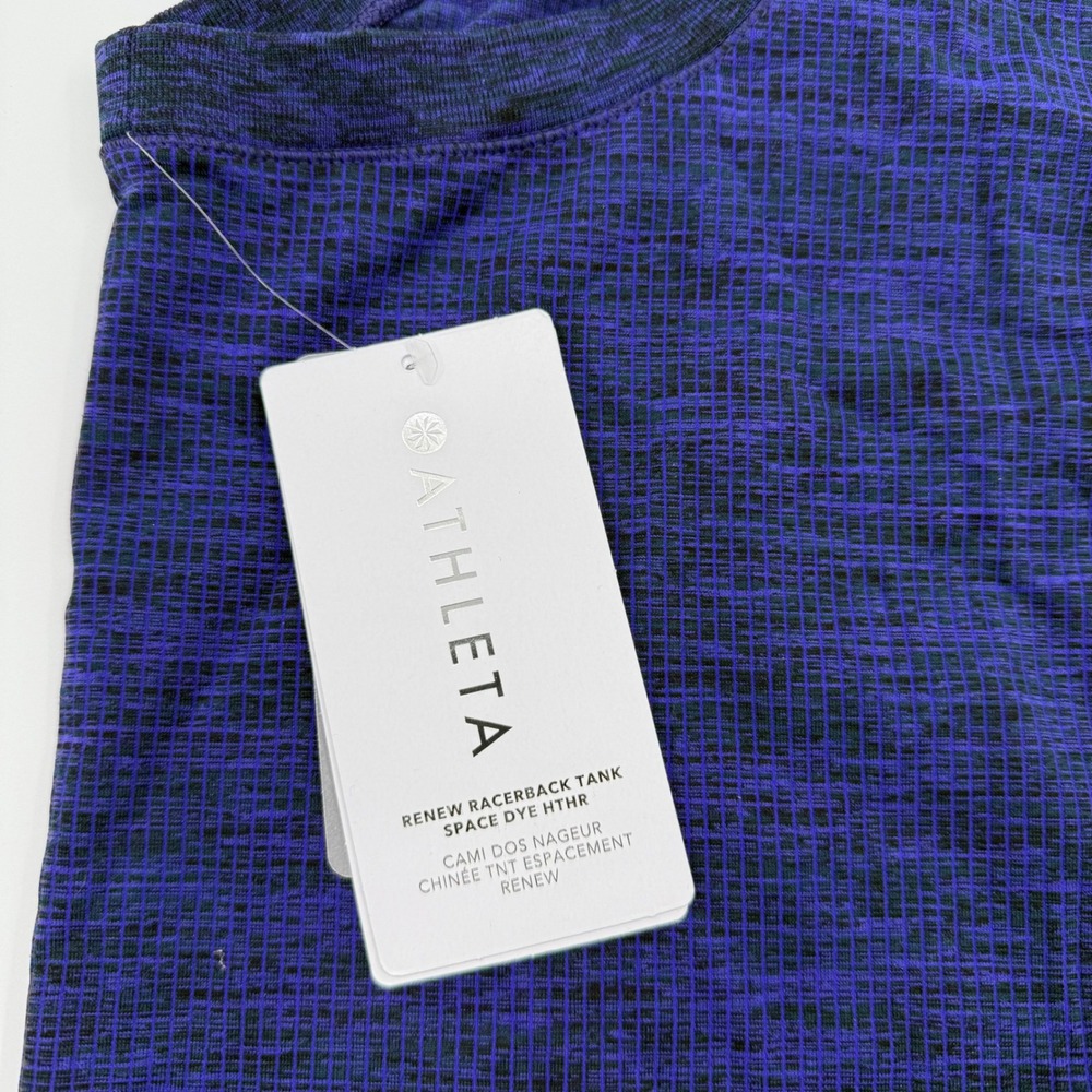 Athleta Renew Racerback Tank Space Dye Heather Purple XS 466471-01-2-0001 - Picture 4 of 6
